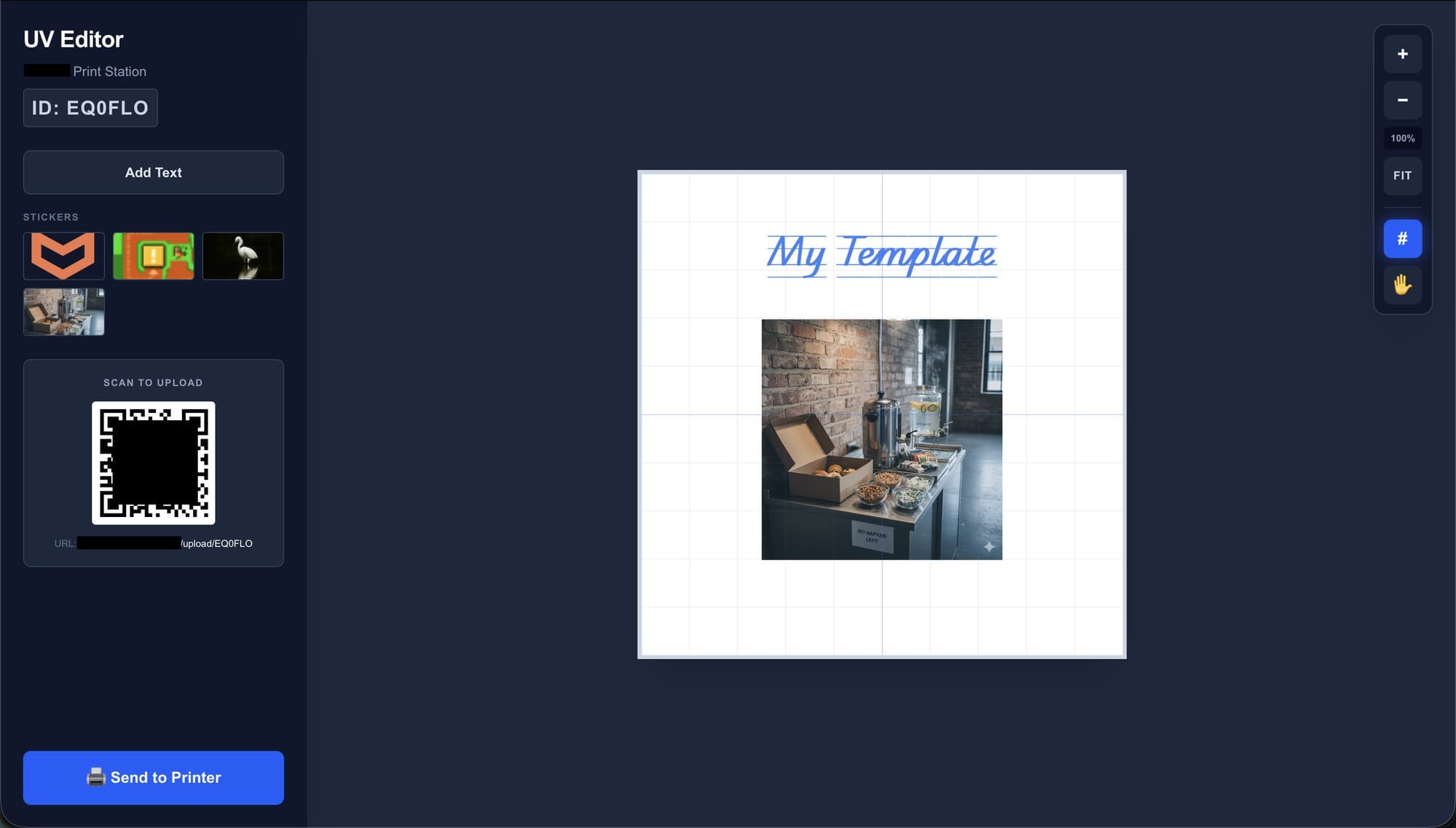 Interactive UV Print Experience Platform | Full-Stack Developer screenshot